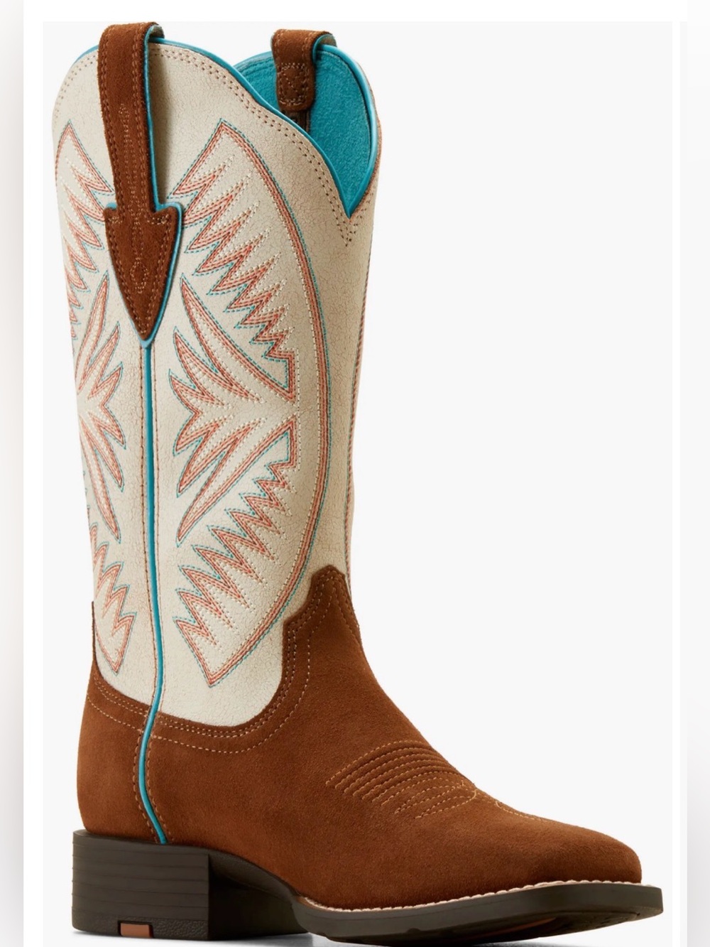 NWOB ARIAT women’s Round Up Ruidoso Leather Cowboy Boot size 8.5B MRSP $190